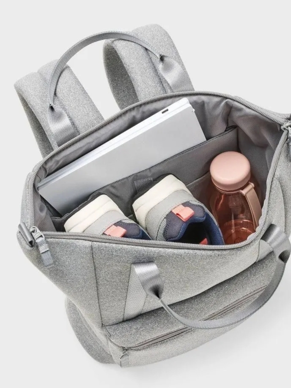 All In Motion.  Light Gray Everyday Tote Backpack - Picture 3 of 4